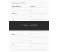 Weekly Focus Planner: Undated Weekly Organizer with Focus Section, Priorities, Habits and Weekly Schedule - 122 Pages, 8.5 x 11 Inches