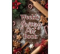 Weekly Grocery Planner | Holiday Shopping List Planner | 120 Pages with Produce, Meat, Dairy, Reminders & More | Christmas Cover Noteboo