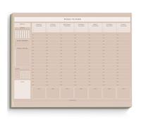 Weekly Hourly Planner Notepad, Daily Planner Desk Pad, Weekly Schedule, To Do List Note Pad, ADHD Planner | 50 Undated Tear Away Sheets | A4 (Lux)