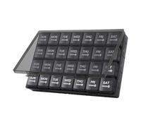 Weekly Manager, Compact Personal Tablet Storage System, Secure Lock with Divider, Lightweight Daily Medicine Sorting Case, with Minimal Style, Pill Container for Kids Travel