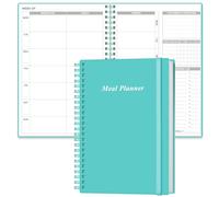 Weekly Meal Planner - A5 Weekly & Daily Meal Prep Journal with Shopping and Grocery Lists for Menu Planning, 93 Sheets/186 Pages Healthy Diet & Weight Loss Tracking, Undated, 52 Weeks, Lasts 1 Year,