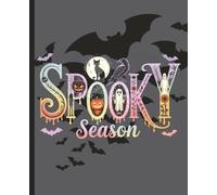Weekly Meal Planner and Grocery List, Halloween Spooky Season Colorful Aesthetic | Composition Notebook | 7.5 x 9.25, 110 Pages | For teens, and adults
