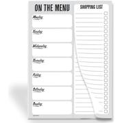 Weekly Meal Planner - Grocery List Meal Planning Daily to Do List Notepad on the Menu Shopping List A5 Size (210 x 148mm)