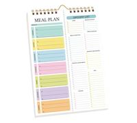Weekly Meal Planner Pads, Sheets for Shopping Lists, Tear-Off 52 Page Design, Planning Tool for the Household Kitchen, Easy Solution for Food Preparation, Suitable for Food Preparation