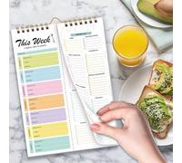 Weekly Meal Planner & Shopping List | 52 Sheets Weekly Planner - Food Organizer Notepad - For Dinner Healthy Eating Weight Loss 20x15cm