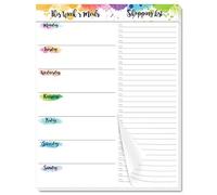 Weekly Meal Planner - Undated Magnetic Notepads with Grocery List, 7" x 9",52 Weeks, Meal Planning Pad for Refrigerator Door with Tear-Off Shopping List, Hanging Food/Menu Organizer Notepad
