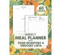 Weekly Meal Planner with Food Inventory & Grocery Lists: Daily Menu Notebook for Family, Plan Shopping List to Budget and Waste Less Food (UnOverwhelmed Mom Bundle)