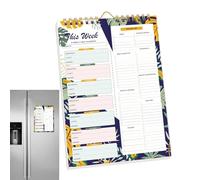 Weekly Meal Planning Notepad - 52 Organising Pages with Shopping List | Dateless Pastel Design, Size 21.6 x 27.9 cm | For Kitchen, Meal Prep