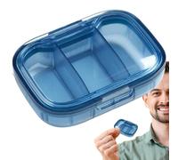 Weekly Medication Organizer 3 Times A Day 3 Compartments Portable Clear