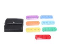 Weekly Medication Organizer Colorful Portable 7 Day Box with 28 Compartments for Travel Outdoor Business Trips Daily Use Made of Premium PP PS PU Material