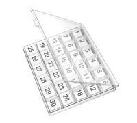 Weekly Medicine Dispenser with 30 Separate Slots and Locks for Organized Daily Medication Routine Child Proof Daily Medicine Planner