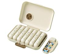 Weekly Medicine Organizer 3 Times Daily Portable Medicine Box Portable Travel Carrier | Daily Carrier with Large Opening Aesthetic Trolley 7g