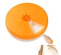 Weekly Medicine Organizer, Round Pill Box, Portable Small Pill Box Pill Holder - 7 Compartment Waterproof Small Rotary Pill Box, Weekly Pill Case for Pocket Wallet, Outdoor Camping Travel