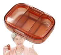 Weekly Medicine Organizer - Travel Pill Case | Compact Portable Box for Capsules Tablets | Secure Supplement Dispenser with Morning Noon Night Compartments Use for Trips Work Fitness Wellness