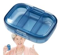 Weekly Medicine Organizer - Travel Pill Case | Compact Portable Box for Capsules Tablets | Secure Supplement Dispenser with Morning Noon Night Compartments Use for Trips Work Fitness Wellness