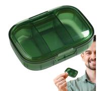 Weekly Medicine Organizer - Travel Pill Case | Compact Portable Box for Capsules Tablets | Secure Supplement Dispenser with Morning Noon Night Compartments Use for Trips Work Fitness Wellness