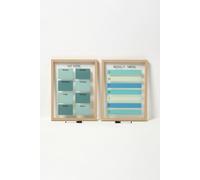 Weekly Memo Board and Meal Planner, Set of 2 Homescapes Blue One Size
