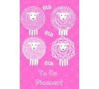 Weekly Month Productive Notebook to Prioritize | Nope. Not Today | Motivational Journal Self-Help Organizer, Sheep Bla Bla Pink White 6” by 9”