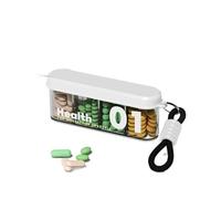 Weekly Pill Box, 7 Day 3 Times A Day Organiser, Portable Travel Case, Mini Medicine Storage, Detachable Tablet Container, for Daily Supplement