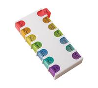 Weekly Pill Box - 7 Day Compartment Case, Double Layer Medicine Storage Box, Lightweight Pill Box | for Adults Travel Work from Home Vacation Hospital Organization