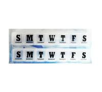 Weekly Pill Box 7-Day: Large Pill Boxes 7 Day 2 Times A Day Daily Pill Organiser 7 Day with 14 Compartments - Week Tablet Case Am Pm Medication Organizer for Vitamin Supplement (Double Box)