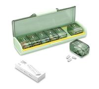 Weekly Pill Box 7 Day, Pill Boxes 7 Day 1 Times a Day, Portable Pill Organiser, Airtight Moisture-Proof Tablet Organiser, Compartment Design Medication Organizer for Travel Work Home