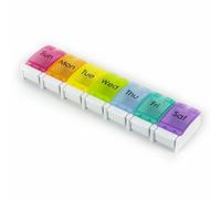 Weekly Pill Box Medicine Organiser: Daily Pillbox Medicine Dispenser & Tablet Organiser for Compact Dossett Pill Box 7 Day for Easy Medication Organizer and Tablet Dispenser