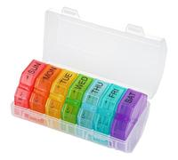 Weekly Pill Box - Medicine Storage Box, Easy to Use | Pill Box with Secure Lid, Perfect for Forgetting Nothing, Ideal for Monitoring Your