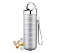 Weekly Pill Box, Metal Storage Box for Tablets, Storage Box for , for Adults, Seniors, Travellers, Caregivers, Daily Routine, Travel, Home, Office, Fitness
