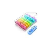 AUVON Weekly Pill Box Organiser, Portable Pill Boxes 7 Day 3 Times A Day, 7 Day Tablet Organiser with Large Separate Compartments to Hold Medication, Vitamins, Fish Oil and Supplement