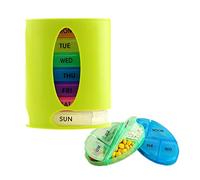 Weekly Pill Box Organiser/Reminder for Medicines Supplements BPA Free Handy Small Case for Each Day of The Week 4 compartments per Day