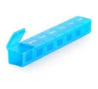 Weekly Pill Box Organiser, SUKUOS XL Daily 7 Day Pill Organiser BPA Free Travel Pill Case for Pills, Vitamin, Medication and Tablets(Black)