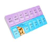 Weekly Pill Box Organiser Weekly Pill Organiser Tablet Organiser Medication Organizer Travel Pill Boxes 7 Day 2 Times a Day Medicine Organiser Tablet Box for Vitamins Supplements and Medicine