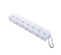 Weekly Pill Box Organizer 1 Time a Day, Travel Medicine Box with 7 Compartments to Hold V-itamin Pills Supplements, Tablet Boxes 7 Day Portable Pill Container for Travel and Home
