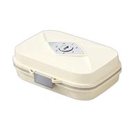 Weekly Pill Box Organizer, Double Layer 7 Compartment Moisture-Proof with Silicone Seal Sliding Time Marker, Portable Food-Grade PP for Travel Work Home White