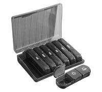 Weekly Pill Box, Pills Organizer for 3 Times a Day, Airtight Supplements Dispenser for Afternoon Evening Home Work Car Refrigerator