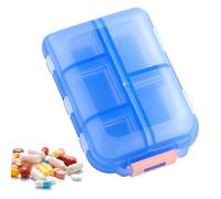 Weekly Pill Box - PP 9.6 x 6.4 x 3.1 cm | Travel Pill Box | With 10 Compartments | Pill Boxes with Ergonomic Closure System for Organising Medicines, and Daily Preparations