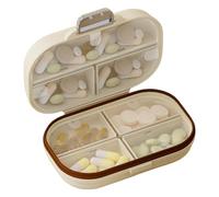 Weekly Pill Box, Weekly Pill Organizer | Travel Pill Organizer for 7 Days Medicine Organizer Large Compartments with Rotating Recorder for Backpack Suitcase