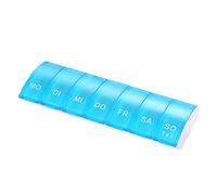 Weekly Pill Case Organiser, ABS 7 Day 1 Times Travel Tablet Dispenser Storage Case for Medicine, Vitamin and Cod Liver Oil (Blue)