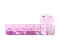 Weekly Pill , Compact Medicine Case, 7 Day Portable Tablet Box, ABS Travel Storage Container, Supplement Dispenser Pack, Home, Camping, Hiking, Picnic, Vacation, Daily Health Use