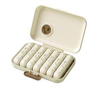 Weekly Pill Holder - Portable Dose Case, Bottom Travel Unit | Lightweight Secure Closure System, Slim Multi Slot Organiser with Easy Access Provider for Packaging