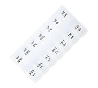 Weekly Pill Org-aniser - 7 Day AM/PM Tablet Box, Medicine Planner 14 Compartments Dosette Box for Pills, Fish Oil, Supplements