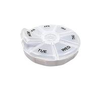 Weekly Pill Organiser - 7 Daily Compartments - Compact Style with Snap Lock Compartments - ONE for Each Day of The Week