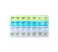 Weekly Pill Organiser, 7 Day 4 Times a Day Pill Box with 28 Compartments, High Capacity Portable Tablet Organiser for Medication, Vitamins and Supplements with Travel Case