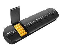 Weekly Pill Organiser 7 Day Portable Storage Box Large Box Suitable for Accommodating Vitamins Cod Liver Oil Supplements and Medication for Travel Daily Use (Black)