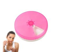 Weekly Pill Organiser, Portable Medicine Box - Portable Round Pill Boxes - Rotating Small Pill Box with 7 Compartments, Weekly for Pills, Fish Oil, Food Supplement