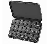 Weekly Pill Organizer 3 Times a Day, Large 7 Day Pill Box 3X a Day with Separate Light-Proof Container, Portable Travel Pill Case for Medication, Vitamins, Fish Oil and Supplements