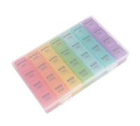 Weekly Pill Organizer 4 Times a Day, 7 Day Pill Box with 28 Separate Compartments, Medicine Organizer for Daily Pills, Vitamins and Supplements, Travel Friendly and Easy to Open Design