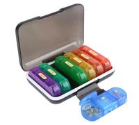 Weekly Pill Organizer 4 Times a Day Pill Organizer with Drawer Designed Large Pill Box Travel Pill Case 7 Day Medicine Case Box(Colorful 21 Girds)