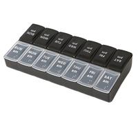 Weekly Pill Organizer 7 Day AM/PM - Large 14 Compartment Medication Box